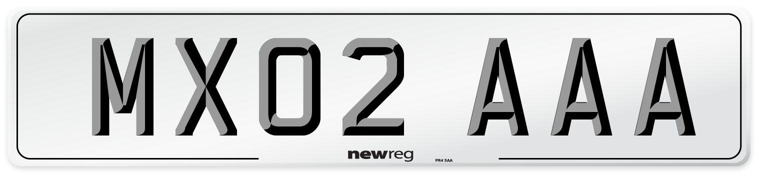 MX02 AAA Number Plate from New Reg